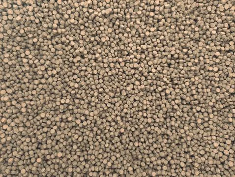 Fish Feed Pellets Texture for Aquaculture and Animal Nutrition Stockfoto's