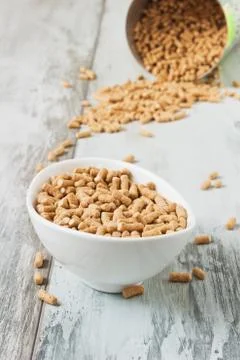 Fish feed Foto stock