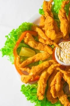 Fish fillet appetizer Stock Photos