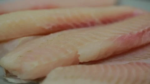 Fish fillet closeup Stock Footage 140540265