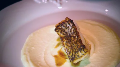 Fish fillets and squid tentacles Stock Footage 65885602