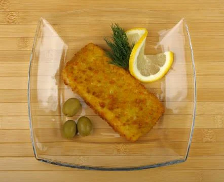 Fish fillets, breaded Stock Photos