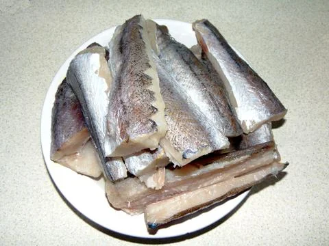 Fish fillets on a plate Fotos Stock