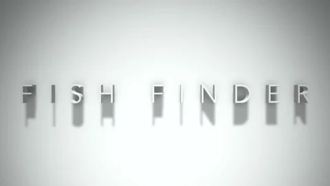 Fish Finder 3D title animation with shadows on a white background Stock Footage 296594664