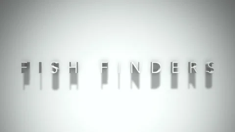 Fish finders 3D title animation with shadows on a white background Stock Footage 298004872