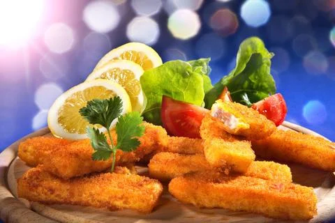 Fish fingers Foto stock