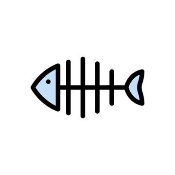 Fish flat color icon 스톡 일러스트