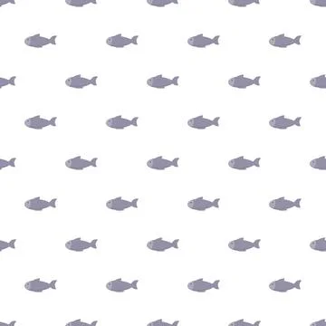 Fish flat design repeating pattern background Illustrazione stock