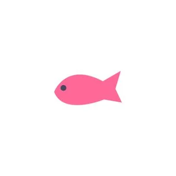 Fish flat icon, vector illustration Stock Illustration