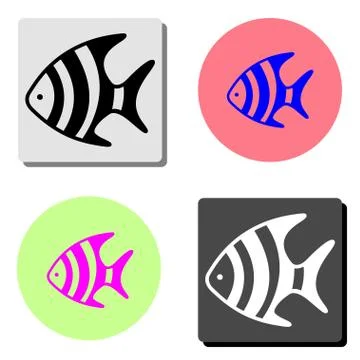 Fish. flat vector icon Stock Illustration