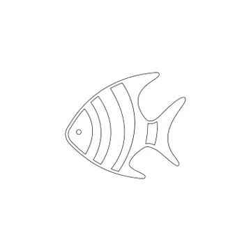 Fish. flat vector icon Illustrazione stock