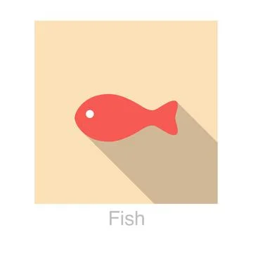 Fish Food flat icon set design vector illustration Stock Illustration