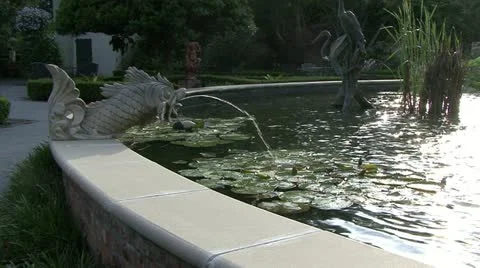 Fish Fountain Video stock 10899464