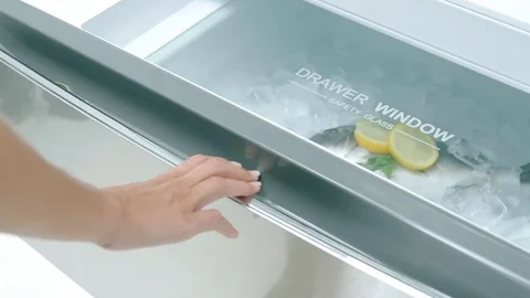 Fish in freezer in slow motion Stock Footage 73391071