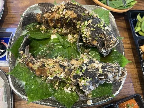 Fish fried Stock-Fotos