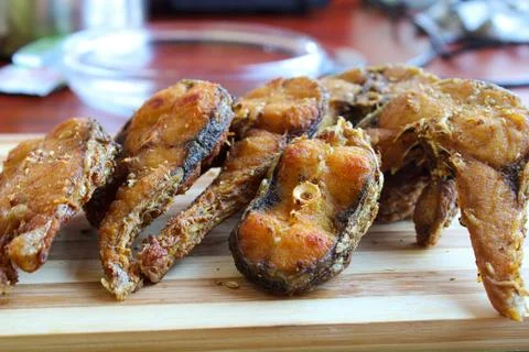 Fish fried Stock Photos