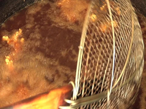 Fish Frying Stock Footage 2310930