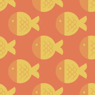 Fish geometric pattern Illustrazione stock