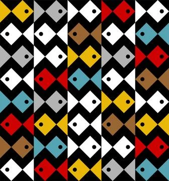 Fish geometric Pattern seamless. Fishes abstract Background Illustrazione stock