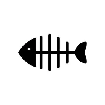 Fish glyph flat icon Stock Illustration