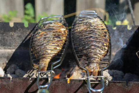 Fish grill Stock Photos