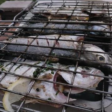 Fish grill Stock Photos