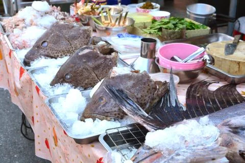 Fish head for cooking Stock Photos