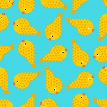 Fish hedgehog pattern seamless. sea animal background. nature underwater orna 스톡 일러스트