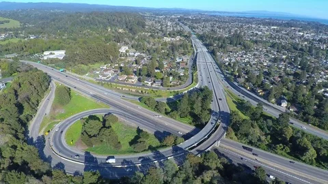 Fish Hook highway 17 &amp; 1 interchange Stock Footage 73468993