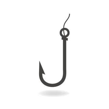 Fish hook icon eps10 Stock Illustration