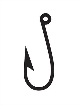 Fish hook icon Stock Illustration