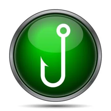 Fish hook icon. Internet button on white background.. Stock Illustration