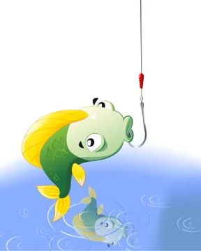 Fish on the hook Stock-Illustration