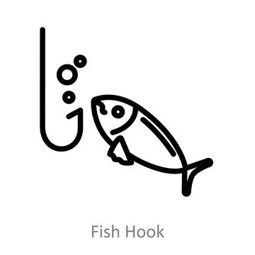 Fish Hook Stock Illustration