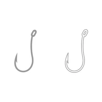 Fish hook it is black icon . Stock Illustration