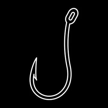 Fish hook it is icon . 스톡 일러스트