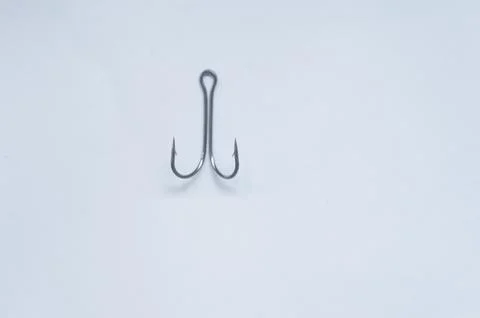 Fish hook with shiny bait Stock Photos