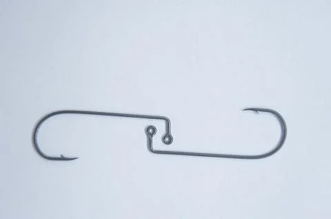 Fish hook with shiny bait Stock Photos