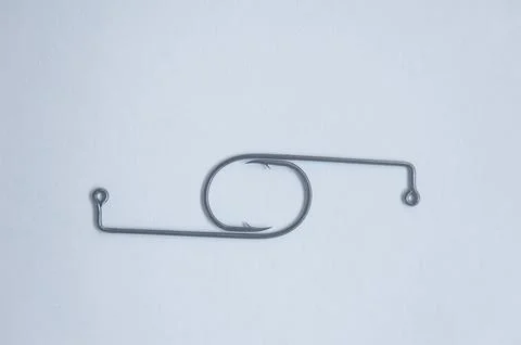 Fish hook with shiny bait Stock Photos