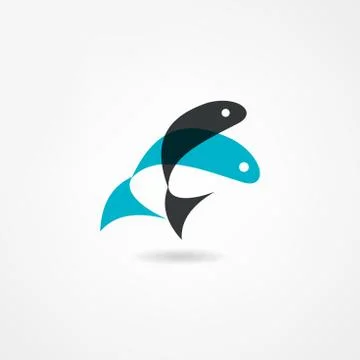 Fish icon Stock Illustration