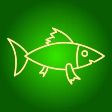 A fish  icon. Stock Illustration