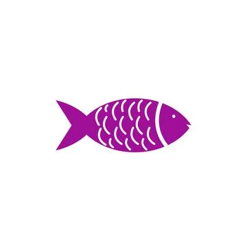 Fish icon illustration element design isolated on white background. Stock Illustration