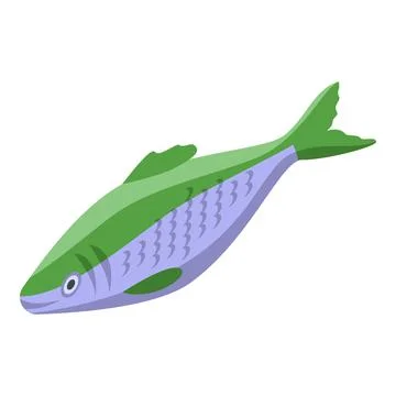 Fish icon isometric vector. Sea food 스톡 일러스트