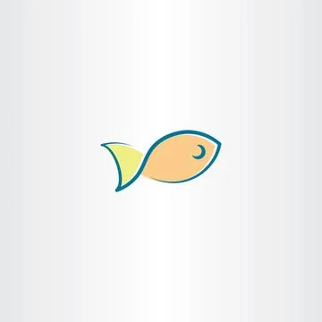 Fish icon logo element design Stock Illustration