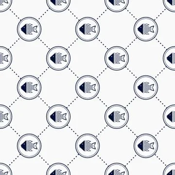 Fish icon pattern Stock Illustration