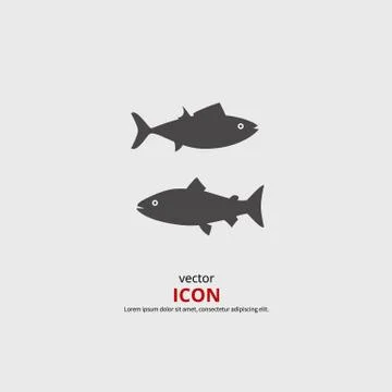 Fish icon set Stock Illustration