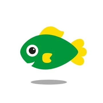 Fish Icon SIngle Stock Illustration