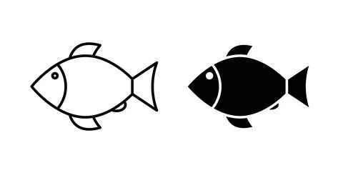 Fish icon vector art Illustrations Stock Illustration