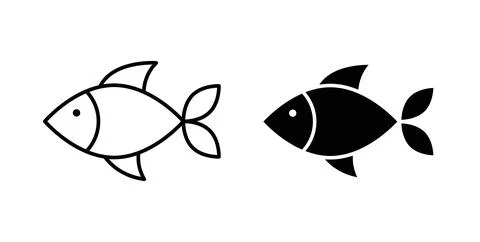 Fish icon vector art Illustrations Stock Illustration