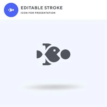 Fish icon vector, filled flat sign, solid pictogram isolated on white, logo Stock Illustration